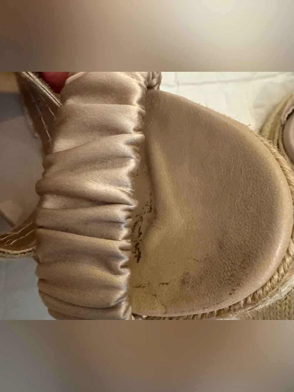 PEDRO GARCIA Teodora Satin Espadrille Sandals Marzipan Size 37 US 6.5
